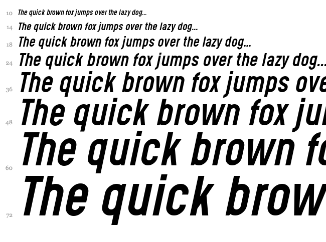 Gotcha Gothic font waterfall